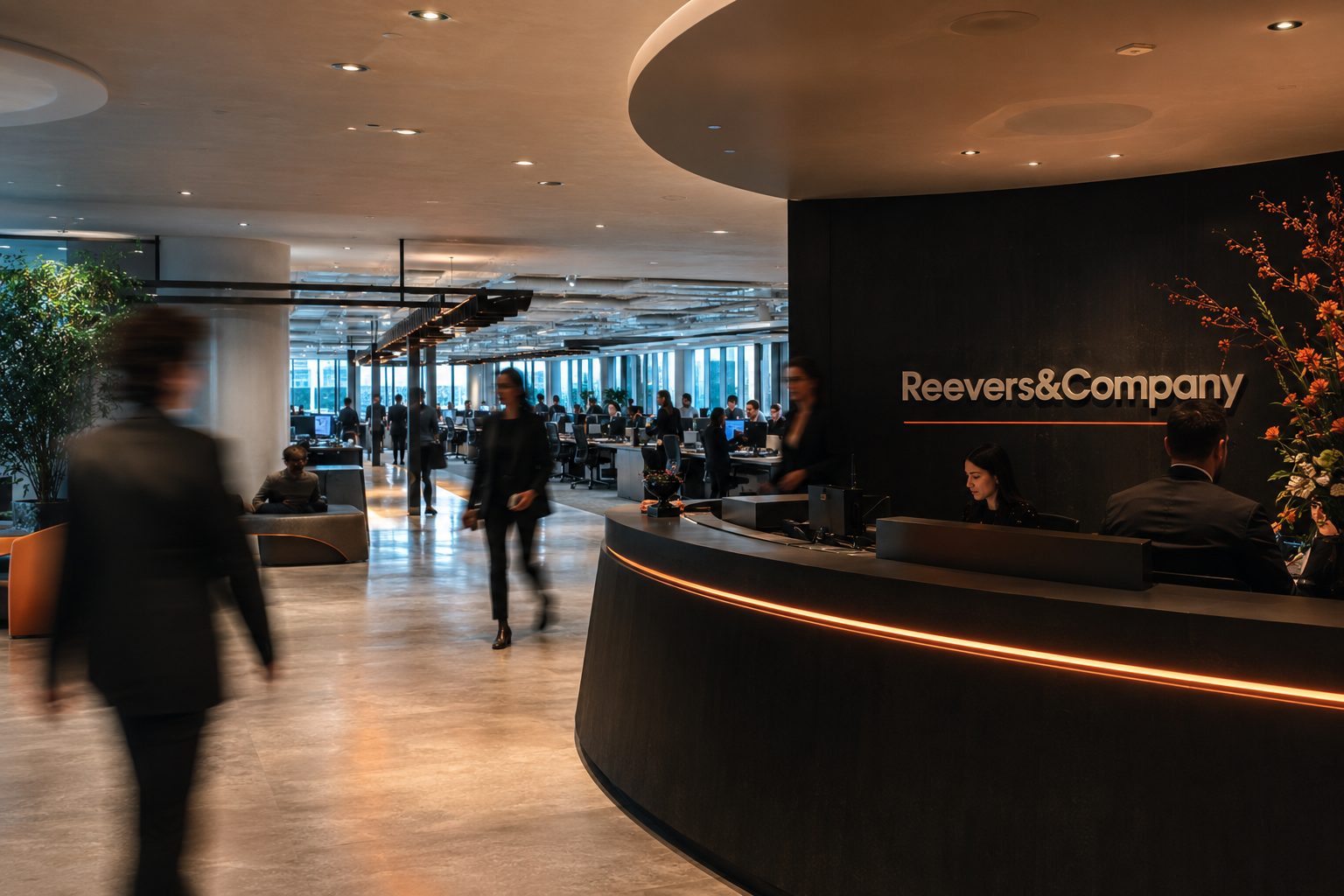 Reevers & Company reception, cross-border advisory floor